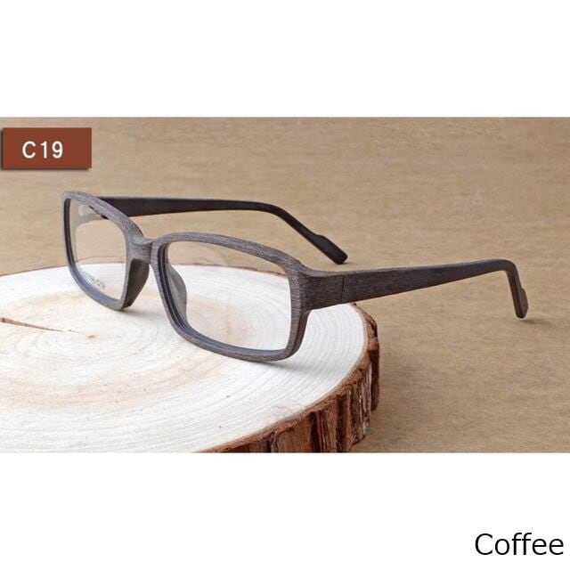 Wood grain glasses - Square（木目のスクエアメガネ）【BJ0075】