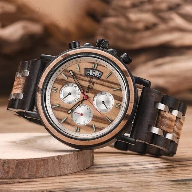 [3atm] Wooden watch - Spider Metal【BJ2149】