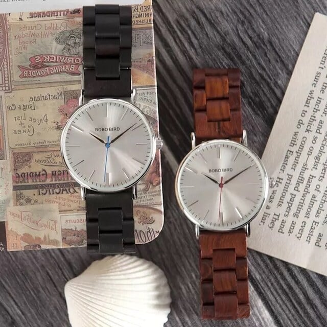 Wooden watch - Shilver Bright【BJ2172】