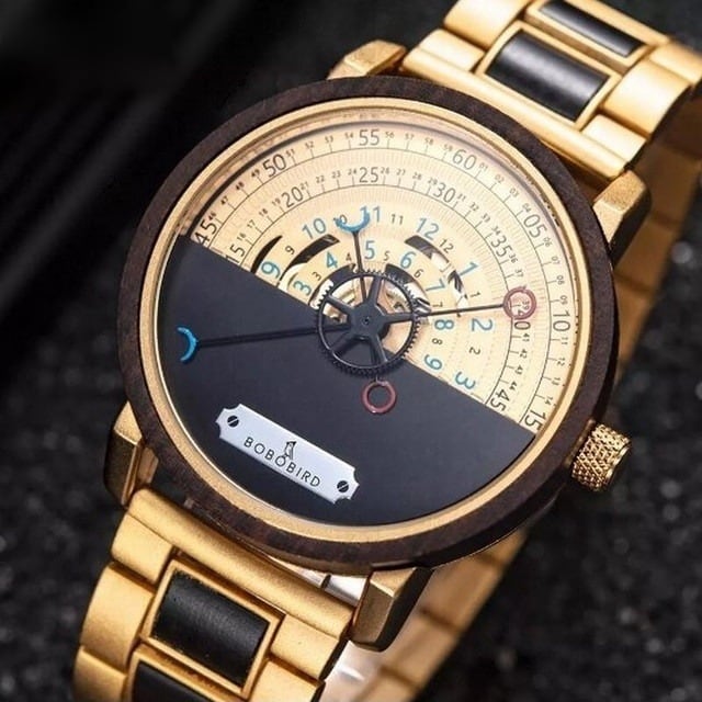 [3atm] Wooden mechanical watch - Sector【BJ2188】