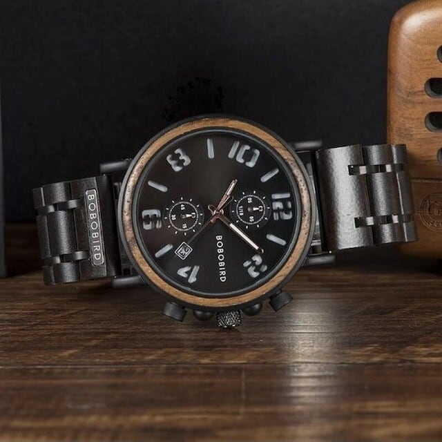 [3atm] Wooden watch - Crescent Diva【BJ2171】