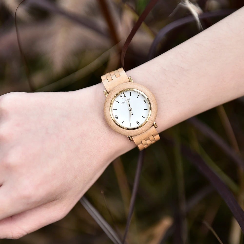 Natural Wood Quartz Watch【BJ0543】