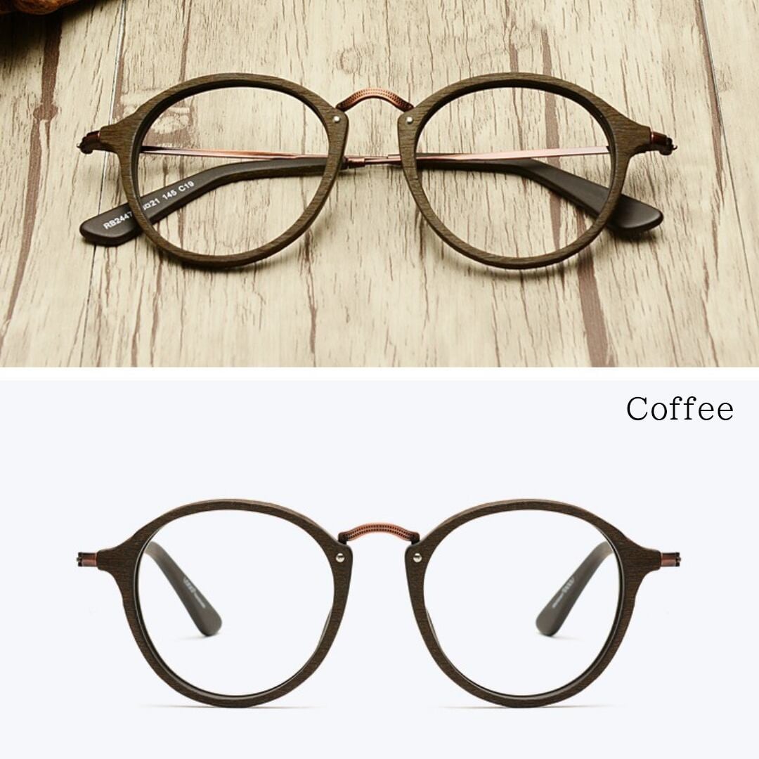 Vintage Wood grain Glasses【BJ2560】