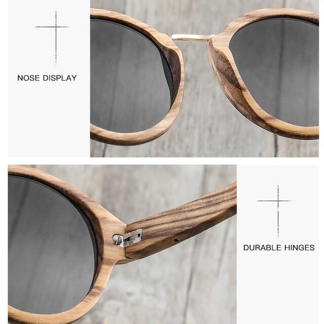 Wooden frame sunglasses - Metal Bridge【BJ0194】
