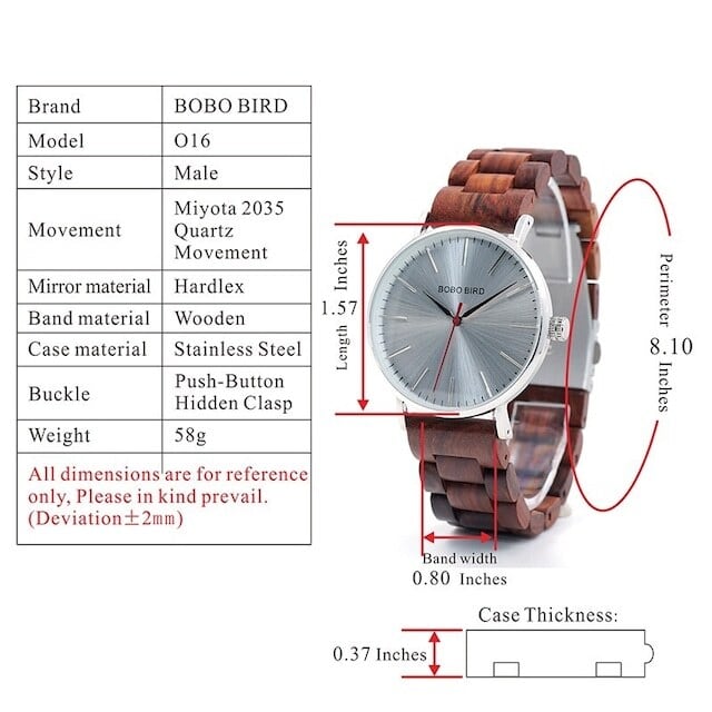 Wooden watch - Shilver Bright【BJ2172】