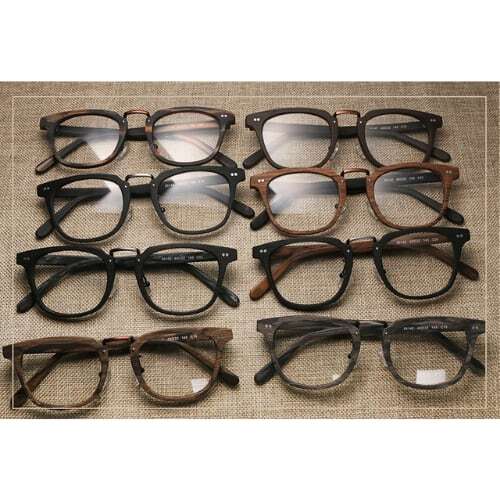 Wood grain glasses - Wellington（木目のウェリントンメガネ）【BJ0126】