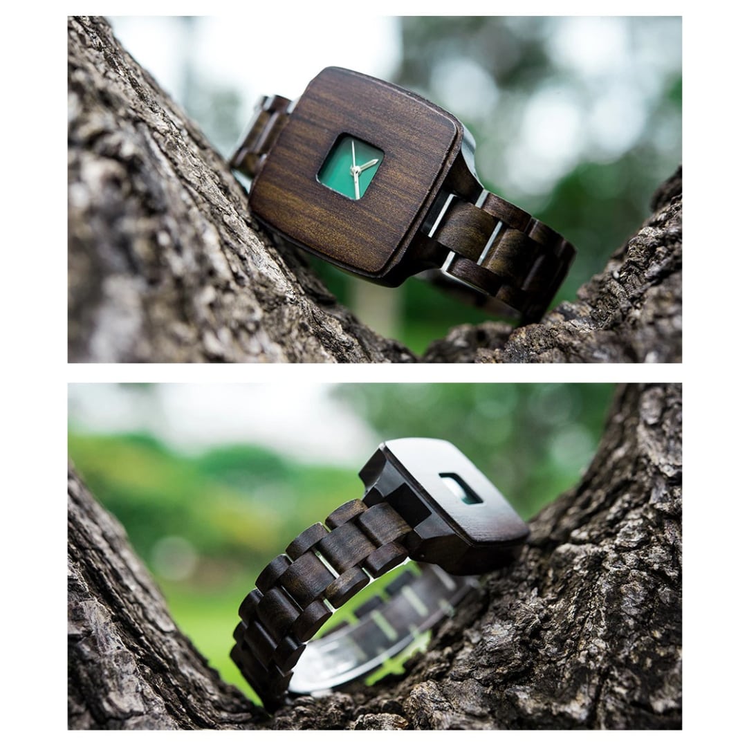 Fashionable Wood Square Watch【BJ0545】