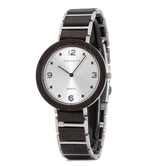 [3atm] Wooden watch - Ladder & Metal【BJ2430】