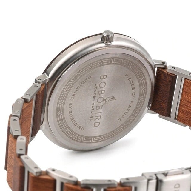 [3atm] Wooden watch - Ladder & Metal【BJ2430】