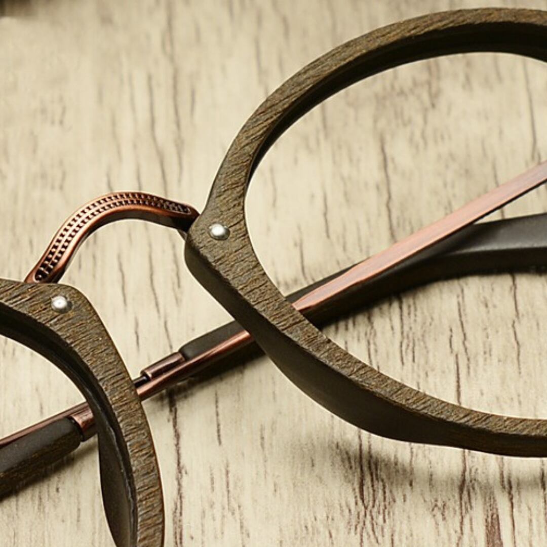 Vintage Wood grain Glasses【BJ2560】