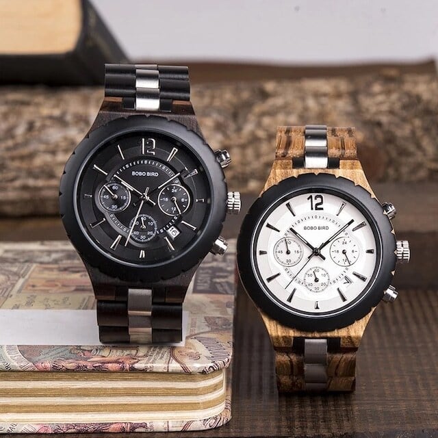 Wooden watch - Cryptograph Disk【BJ2147】