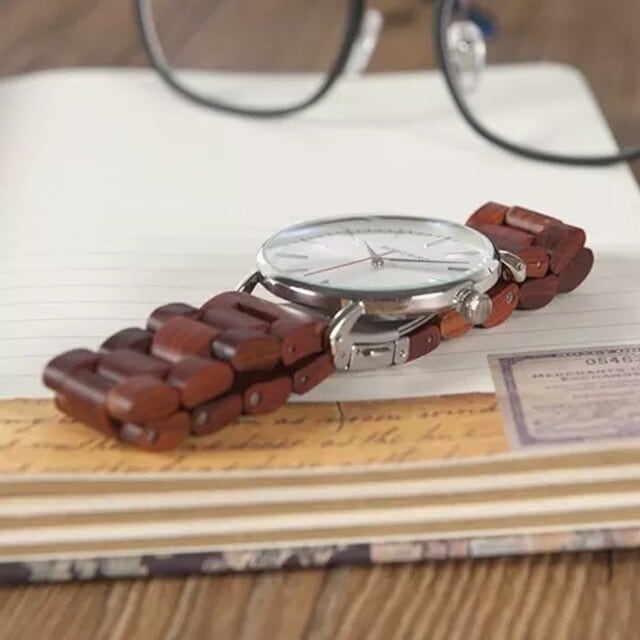 Wooden watch - Shilver Bright【BJ2172】