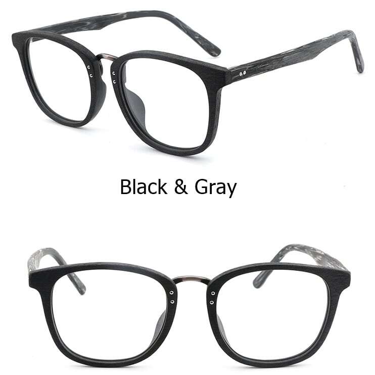 Wood grain glasses - Wellington（木目のウェリントンメガネ）【BJ0008】