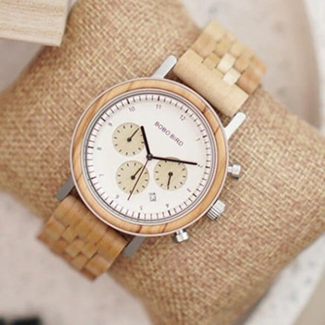 [3atm] Wooden watch - Dry Leaves【BJ2414】