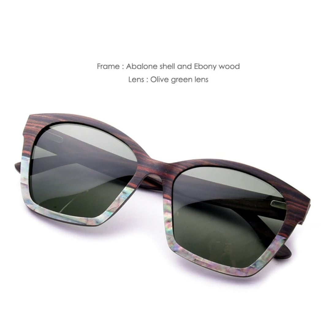 Two Materials Frame Wood Sunglasses【BJ0531】
