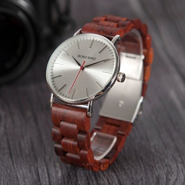 Wooden watch - Shilver Bright【BJ2172】