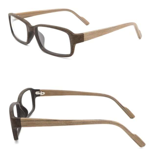 Wood grain glasses - Square（木目のスクエアメガネ）【BJ0075】