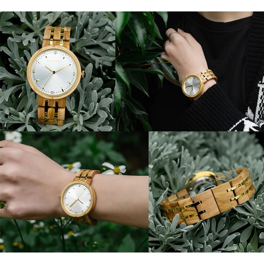 Elegant Wood Quartz Movement Watch【BJ0549】