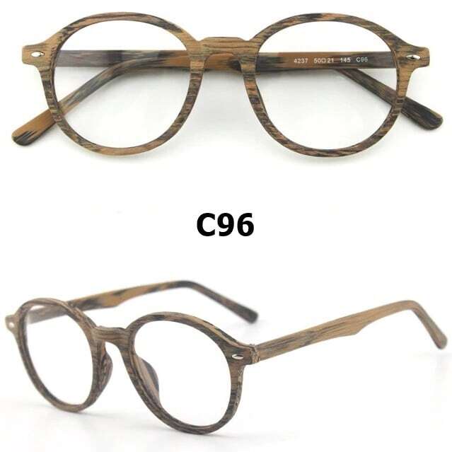 Wood grain glasses - Boston（木目のボストンメガネ）【BJ0129】
