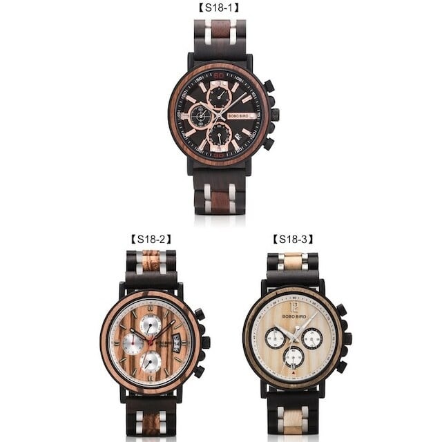 [3atm] Wooden watch - Spider Metal【BJ2149】