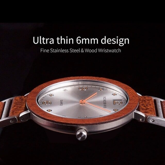 [3atm] Wooden watch - Ladder & Metal【BJ2430】