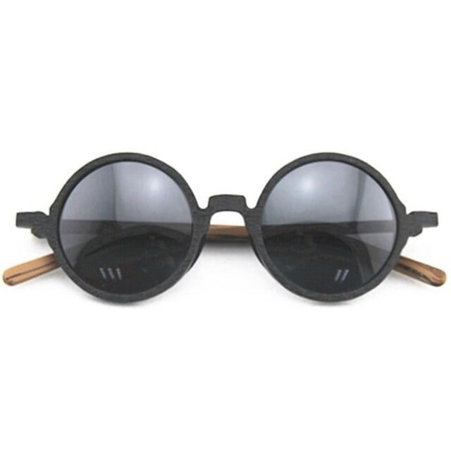 Wood grain ”MARU” sunglasses【BJ0150】