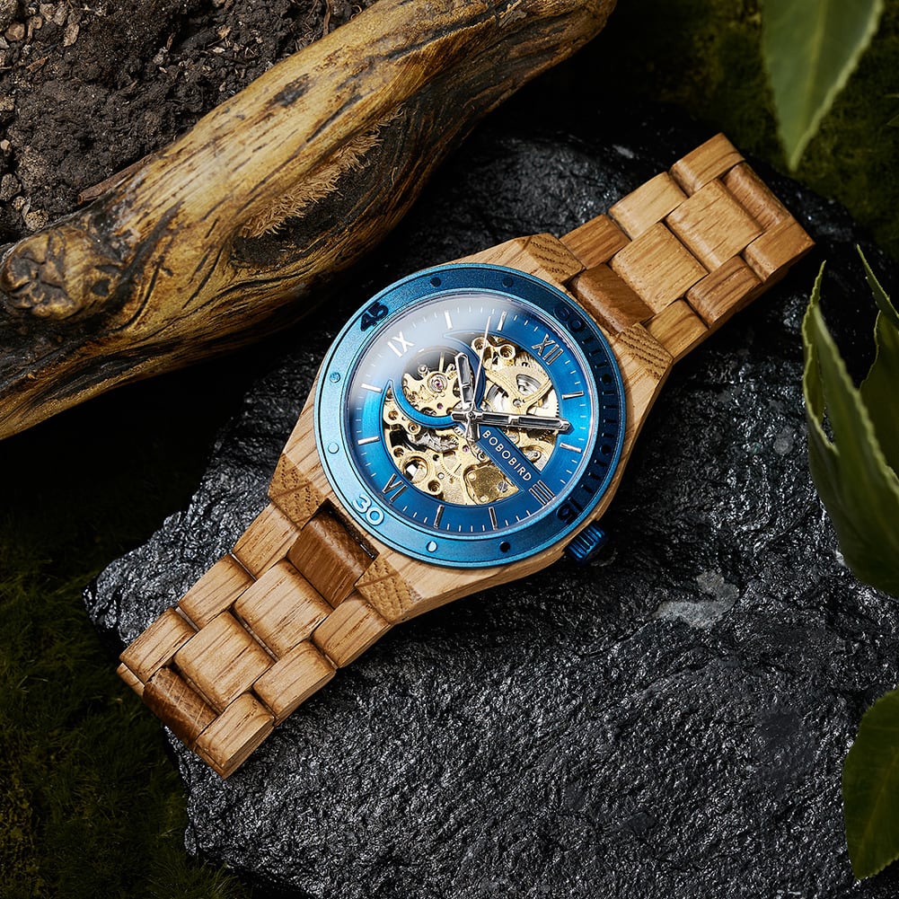 Wooden Hollow Automatic Mechanical Watch【BJ0546】