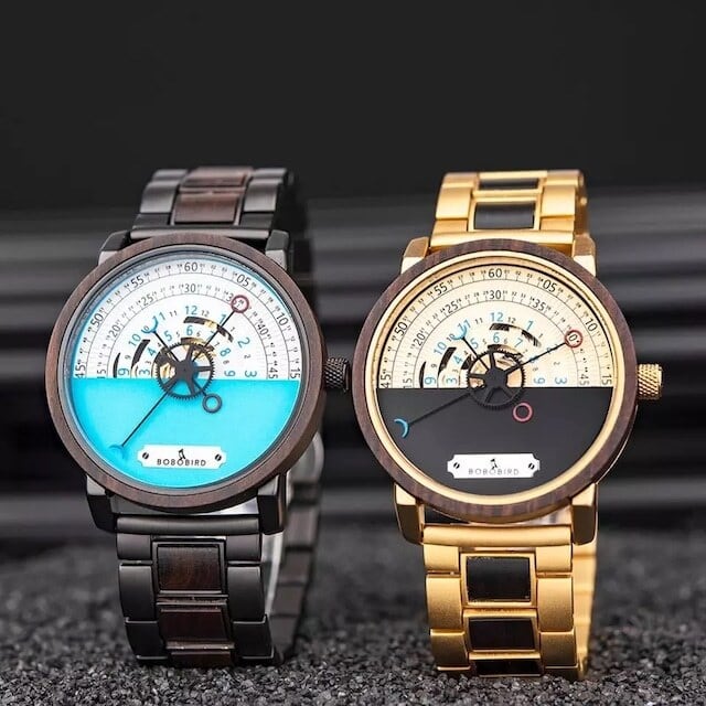 [3atm] Wooden mechanical watch - Sector【BJ2188】
