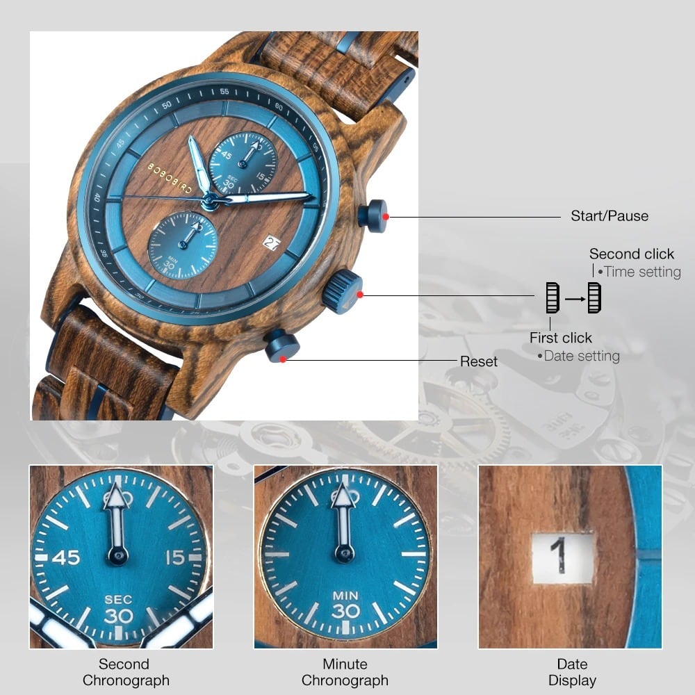 Luxury Wood Quartz Movement Watch【BJ0537】