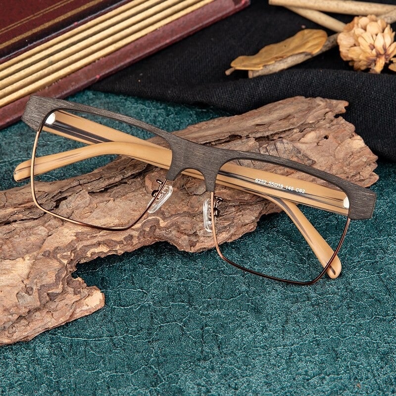 Wood grain Retro Belt Glasses【BJ0515】