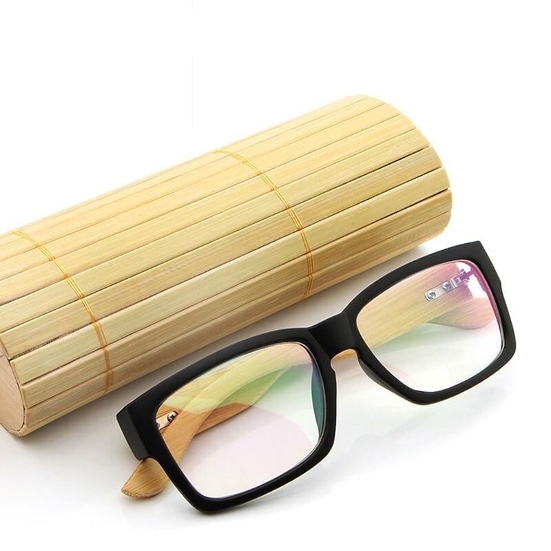 Bamboo And Acetate Square Sunglasses【BJ0535】