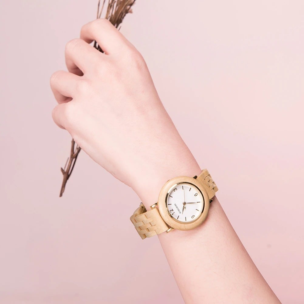 Natural Wood Quartz Watch【BJ0543】