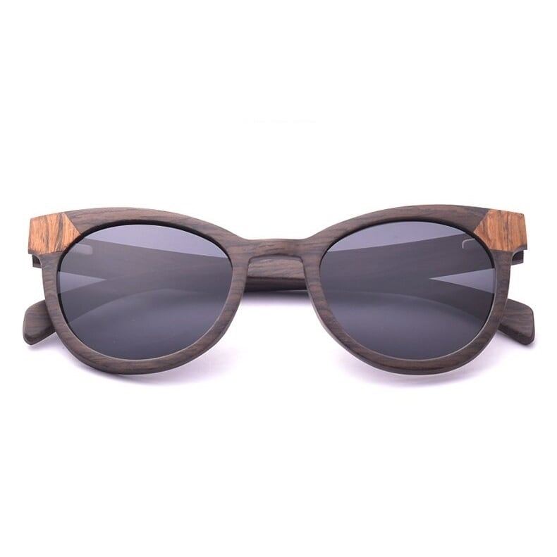 Oak Wood Cat Eye Frame Sunglasses【BJ0532】