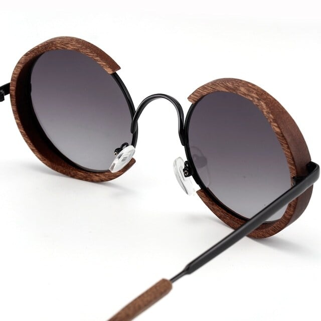 Wooden ring sunglasses（木縁の輪型サングラス）【BJ0009】