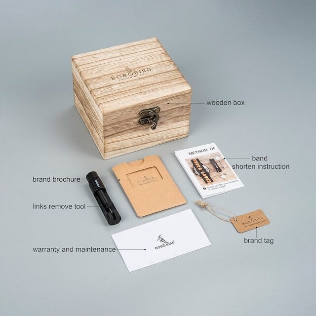[3atm] Wooden watch - Coffee Vintage【BJ0017】