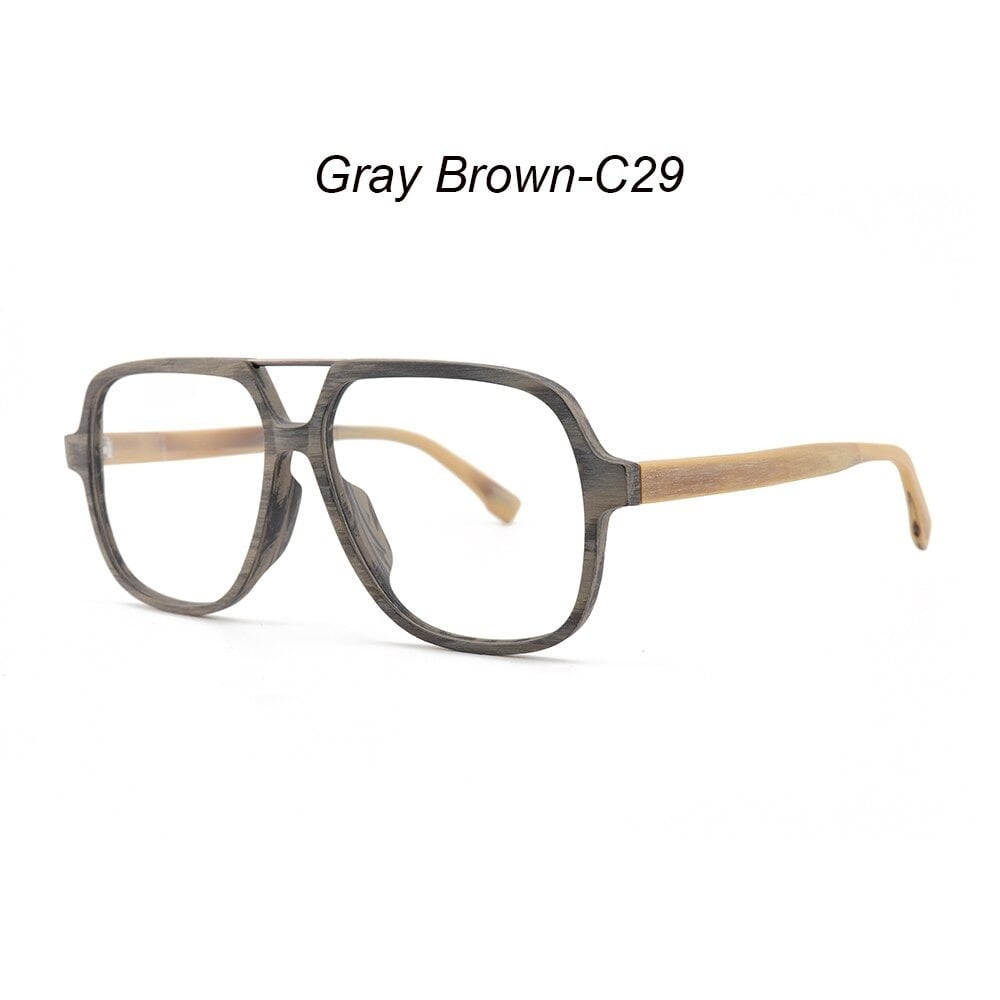 Fashionable Wood Oversized Square Glasses【BJ0512】