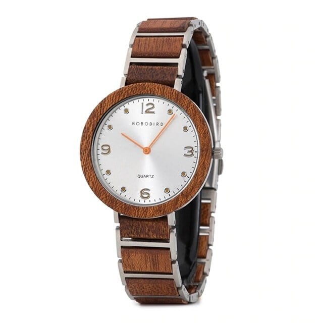 [3atm] Wooden watch - Ladder & Metal【BJ2430】