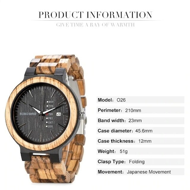 [3atm] Wooden watch - Catharsis Dish【BJ0020】