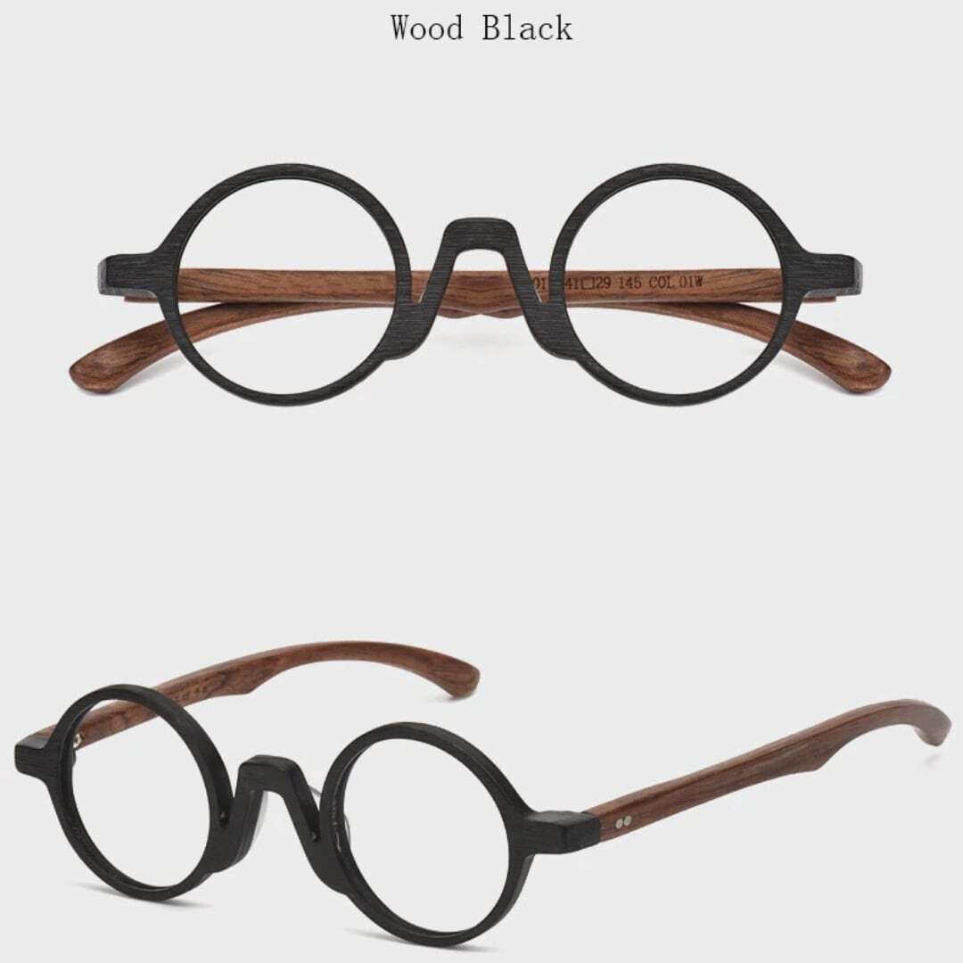 Wooden Round Frame Glasses【BJ0279】