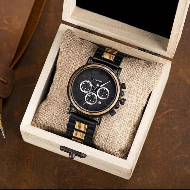[5atm] Wooden watch - Sacred Snow rage【BJ2207】