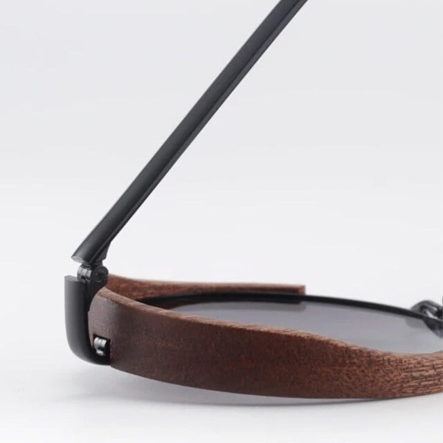 Wooden ring sunglasses（木縁の輪型サングラス）【BJ0009】