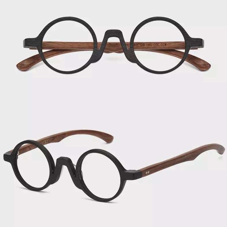 Wooden Round Frame Glasses【BJ0279】