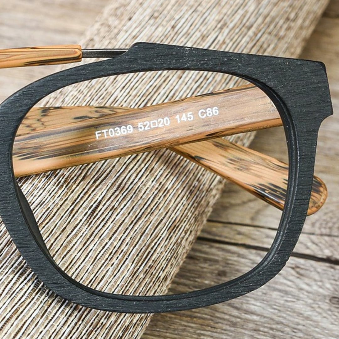 Wood grain Bold Square Glasses【BJ0510】
