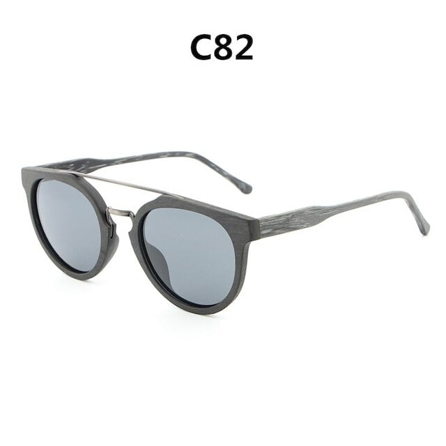Wood grain sunglasses - Metal Bridge【BJ0181】