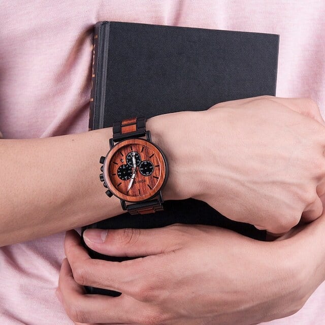 [3atm] Wooden watch - Coffee Vintage【BJ0017】