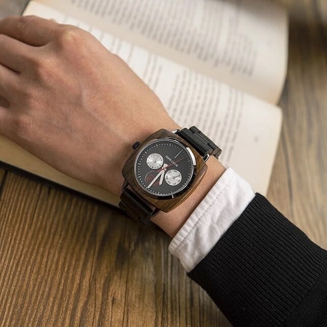 Wooden watch - Twin Silvers【BJ2174】