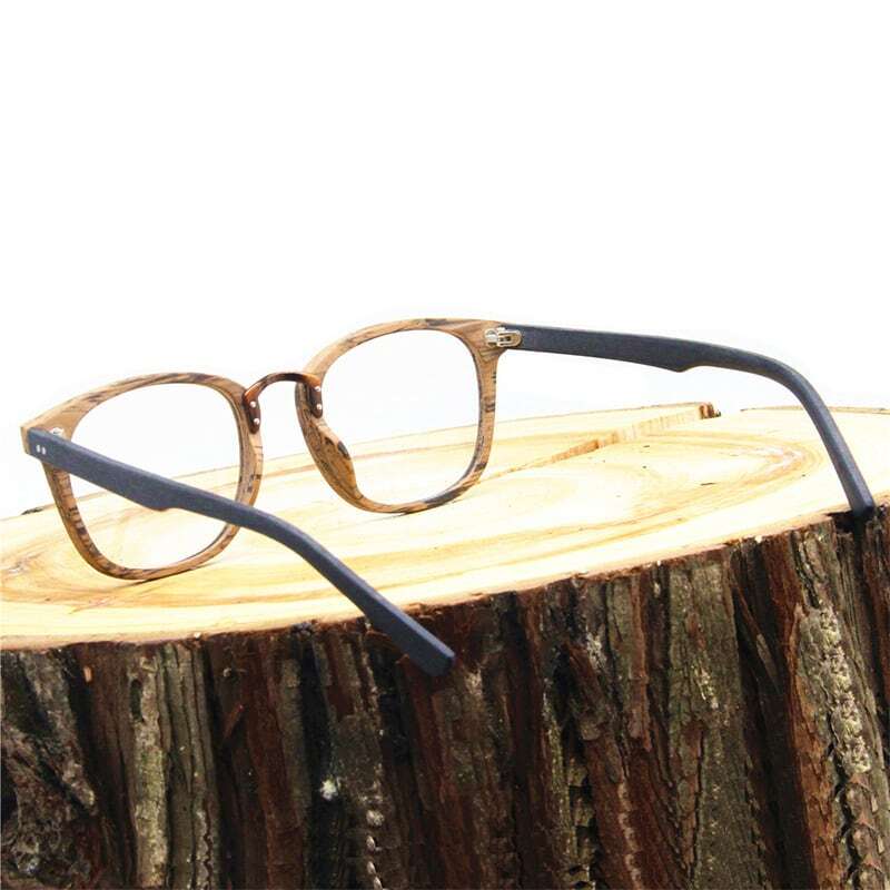 Wood grain glasses - Wellington（木目のウェリントンメガネ）【BJ0008】