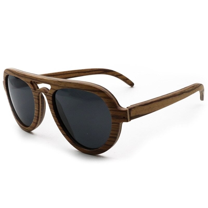 Wooden Oval Round Sunglasses【BJ0517】