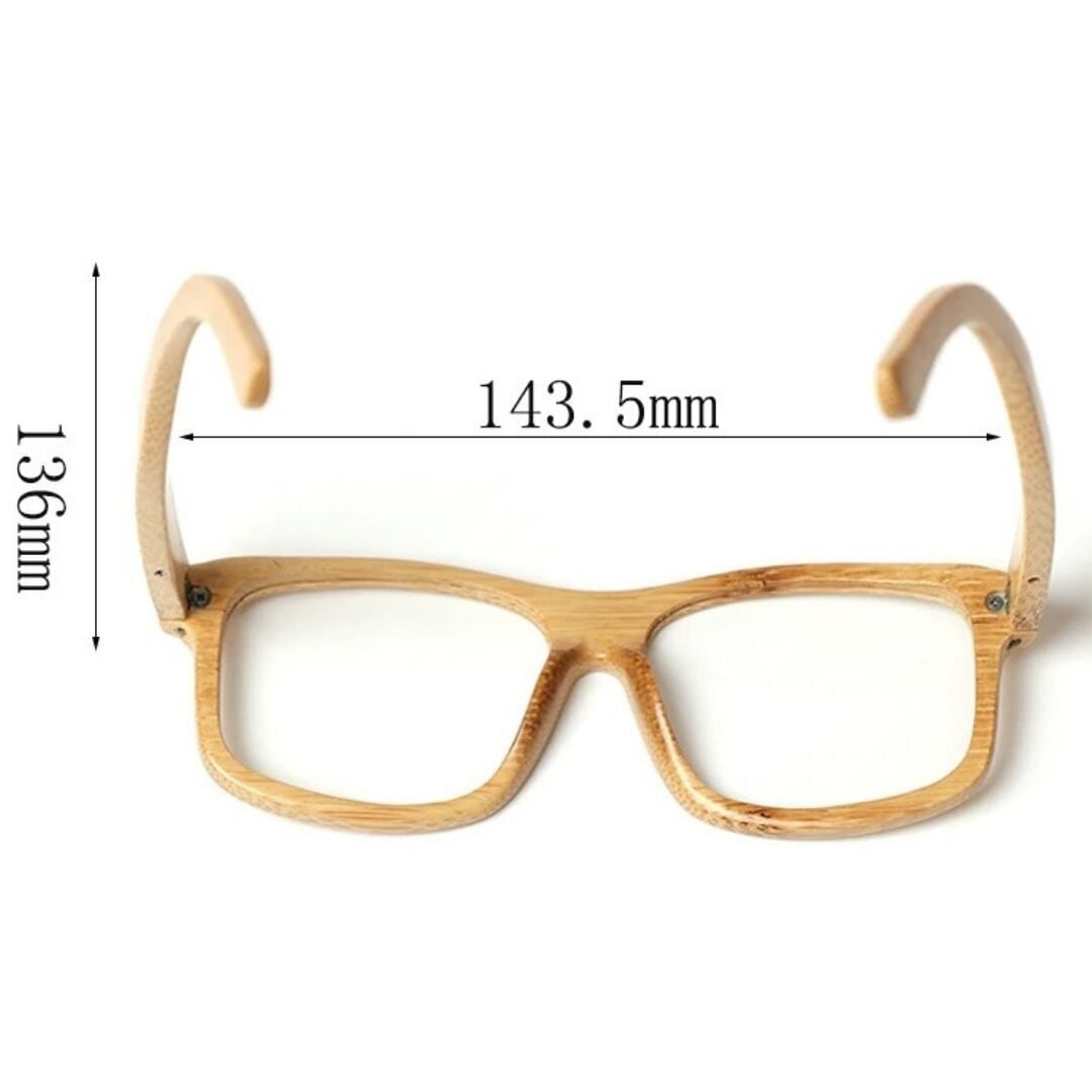 Bamboo glasses - Wellington（竹製のウェリントンメガネ）【BJ0162】