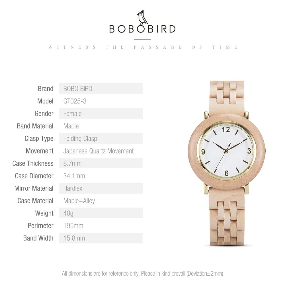 Natural Wood Quartz Watch【BJ0543】